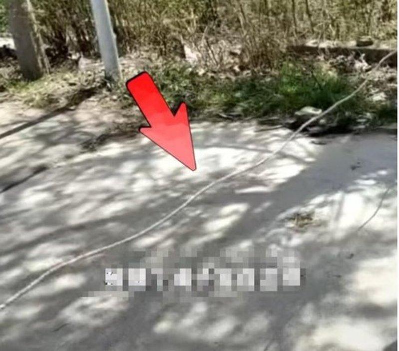 据悉,绳索系一名村民为阻挡行人通行而私自设置,岂料酿成严重事故。(视频截屏)