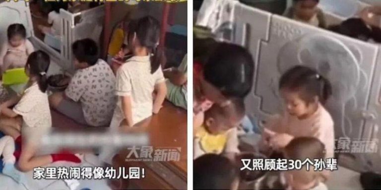 一家三代同堂，9名子女与近30名孙子女齐聚一堂。(取材自大象新闻)