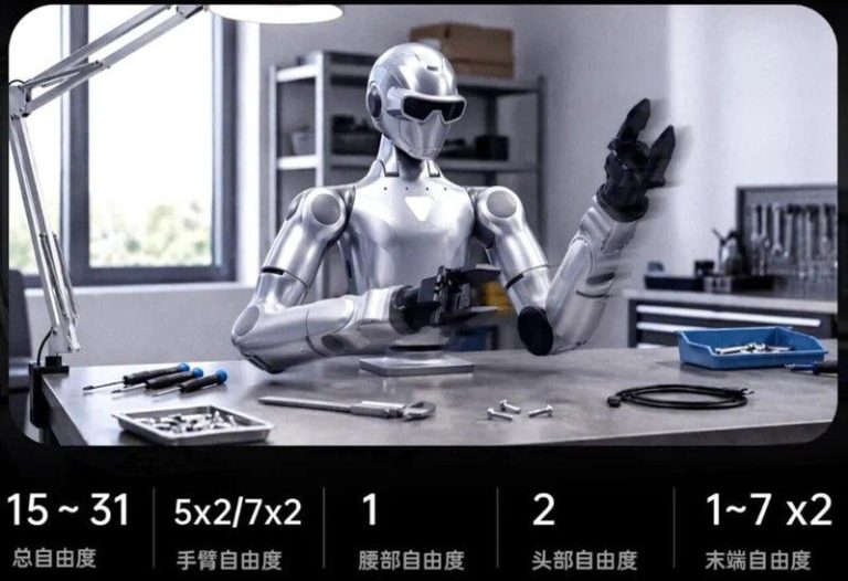 该双臂机器人还具备较高总自由度。（取材自微信）
