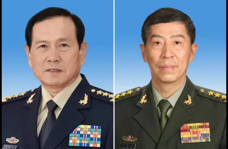 李尚福、魏凤和遭重判创纪录 收贿被指上看10亿元 中国前后两任国防部长魏凤(图左)和及李尚福(图右)均遭判处「死缓+终身监禁」,香...
