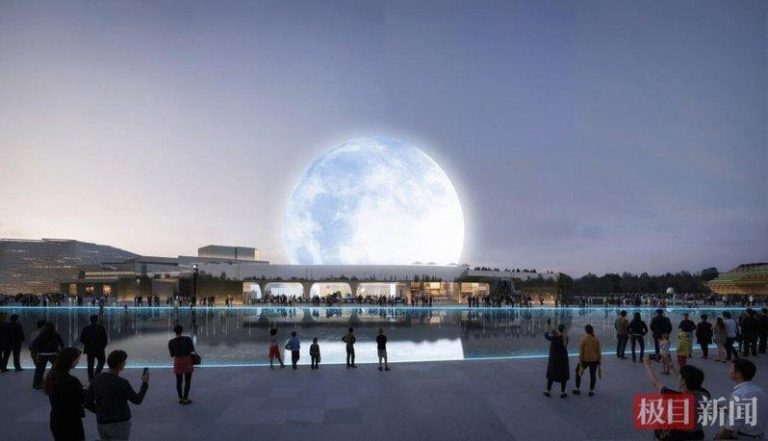 全球唯二巨型球幕 湖北「天宫Nova」主打沉浸式地标 天宫Nova剧场效果图。(取材自极目新闻)