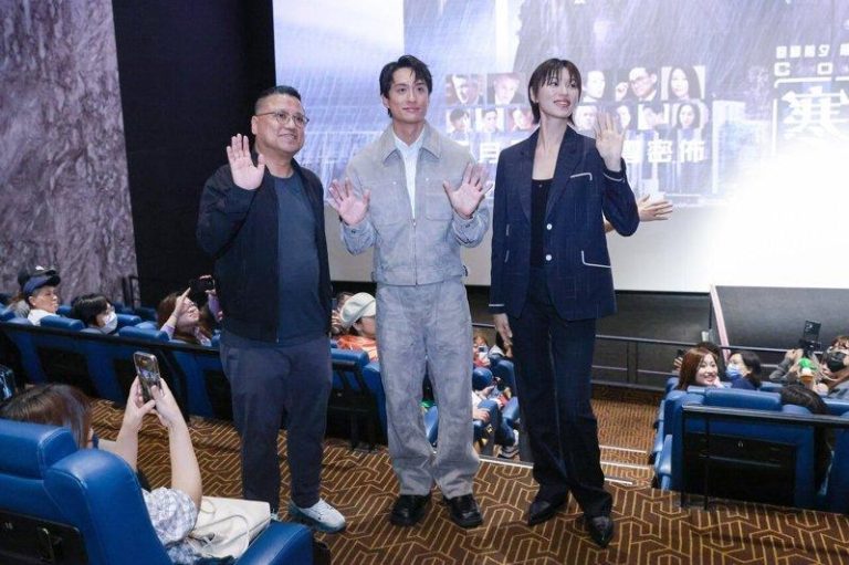 导演梁乐民带领刘俊谦与王丹妮旋风访台宣传。（华映提供）
