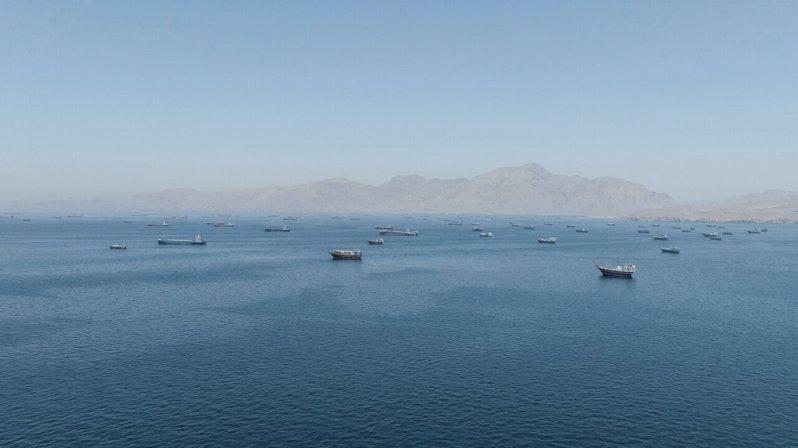 荷莫兹海峡(Strait of Hormuz)。(路透)