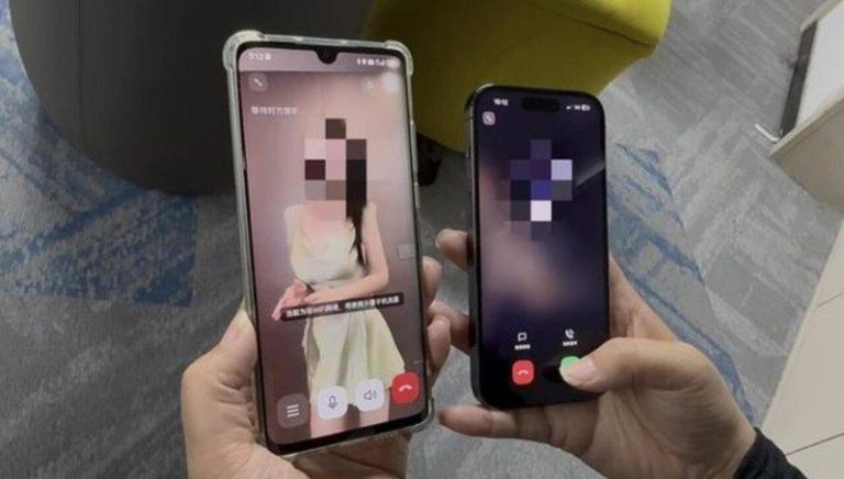 男扮女骗「崩老头」视频语音都是假…1500元买全套工具 王通和自称22岁的「酥梨果果」聊天。(取材自大象新闻)