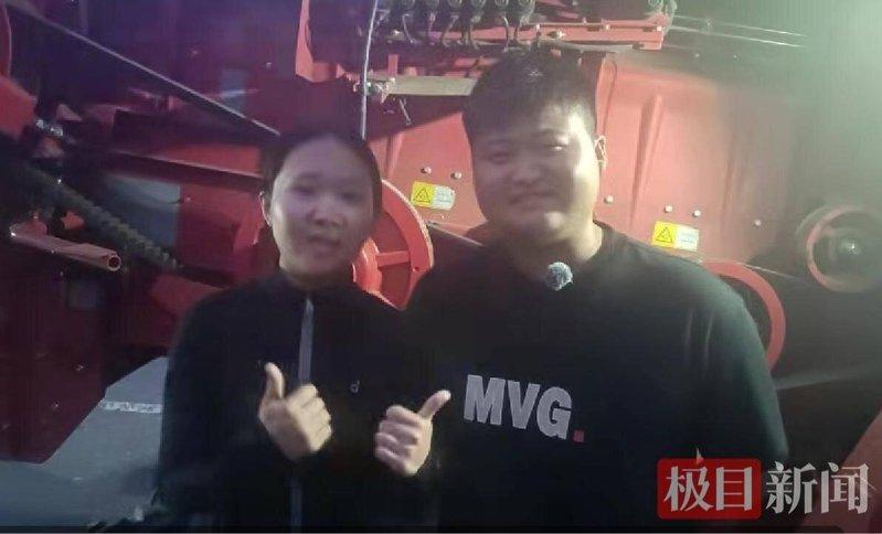 农机手李佳宁夫妻表示,襄阳人民很热情。(取材自极目新闻)