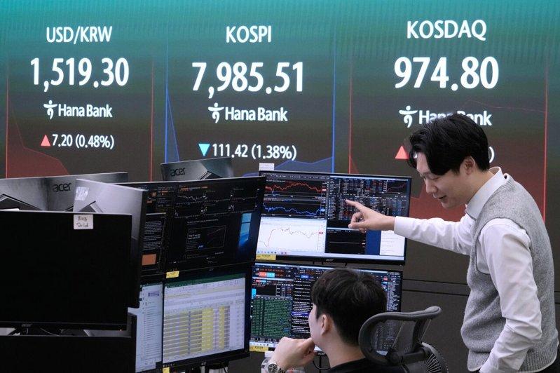 韩元贬至全球金融危机以来最弱水准。(美联社)