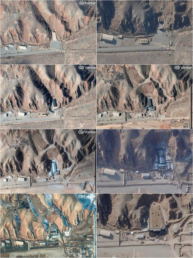 卫星影像显示,伊朗持续修复并强化受损的军事设施。图为巴钦(Parchin)军事设...