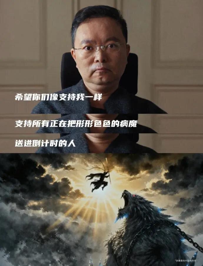 蔡磊在视频中真人出镜。(视频截屏)