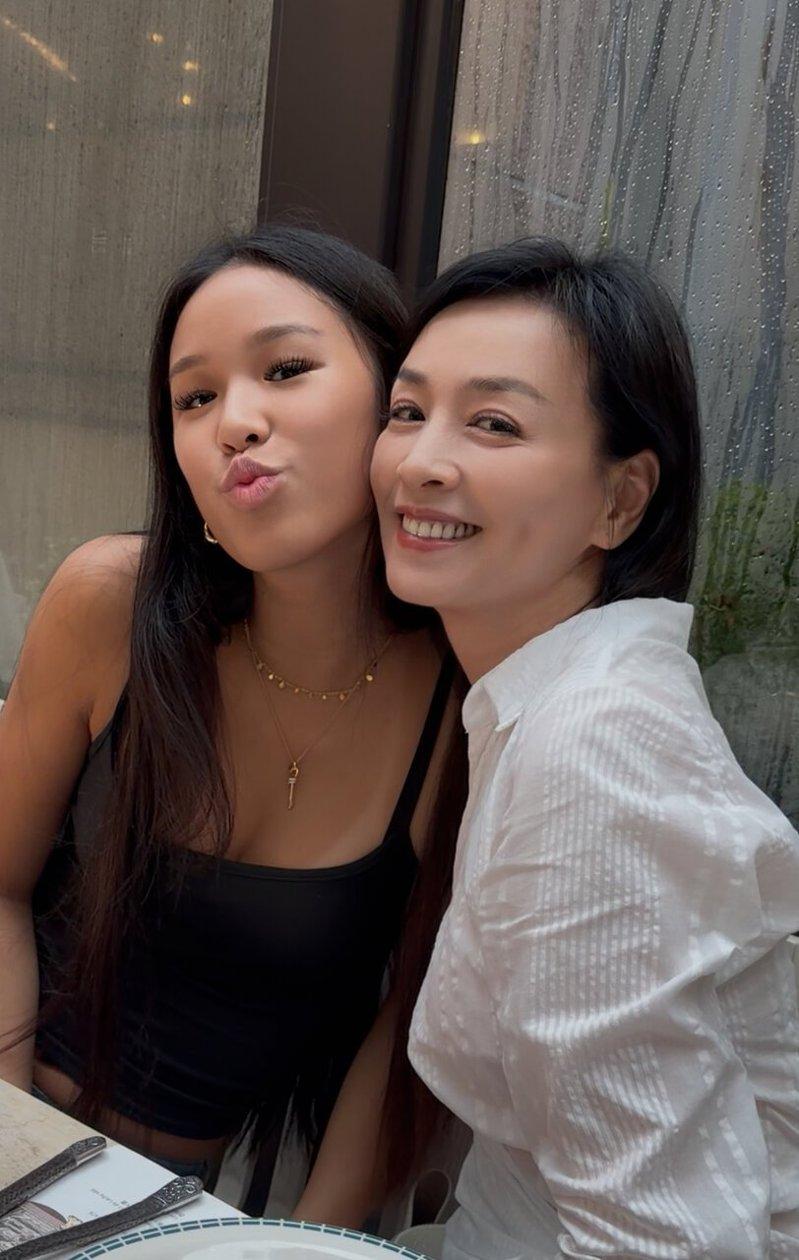 张庭(右)和女儿林希瞳。迎图/张庭提供
