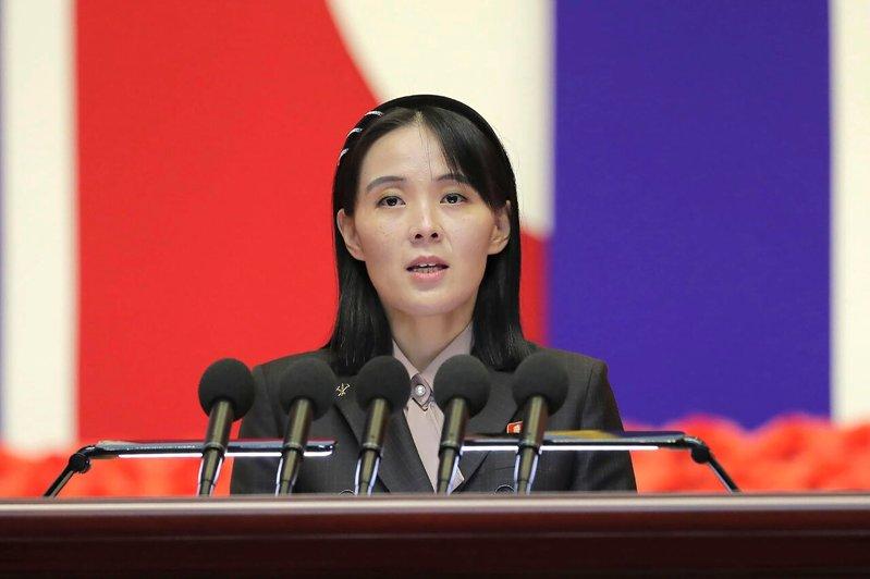 北韩领导人金正恩的胞妹金与正。(美联社数据照片)