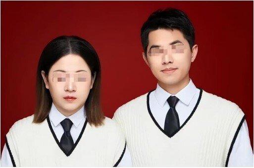 黄汶雯与谢家振的结婚照。(取材自新黄河)