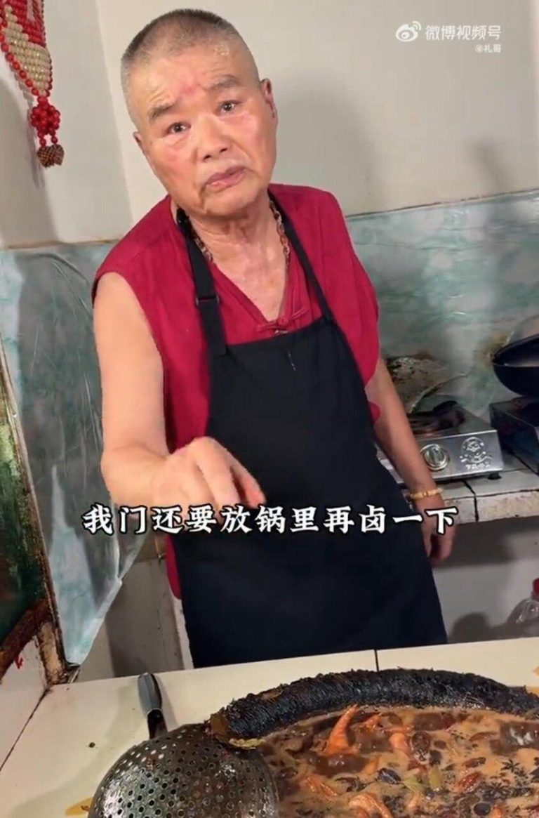 七万卤菜店的店主。(视频截屏)