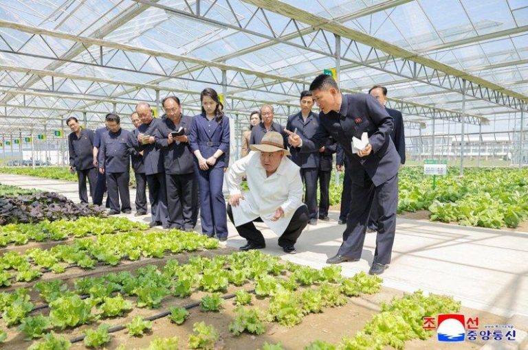 英媒报导，金正恩为何急捧金主爱？是因为不想重演血腥继承路；图为父女两人5月参观农...