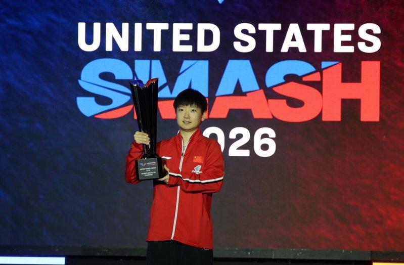 世界乒乓球职业大联盟(WTT)美国乒乓球大满贯女子单打决赛中,中国选手孙颖莎4比...