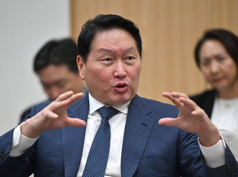 SK集团会长崔泰源。(美联社)