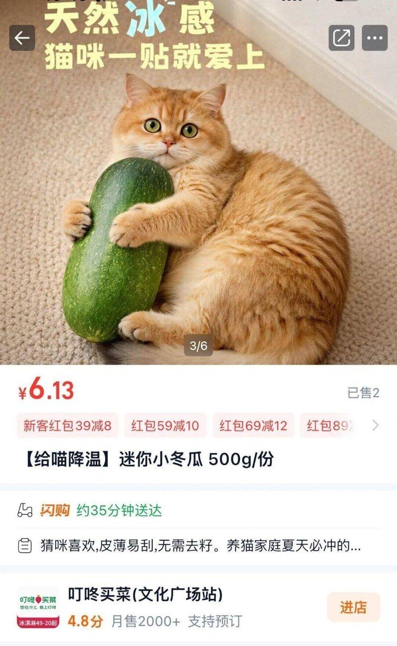 叮咚买菜推出的迷你小冬瓜。（网页截屏）
