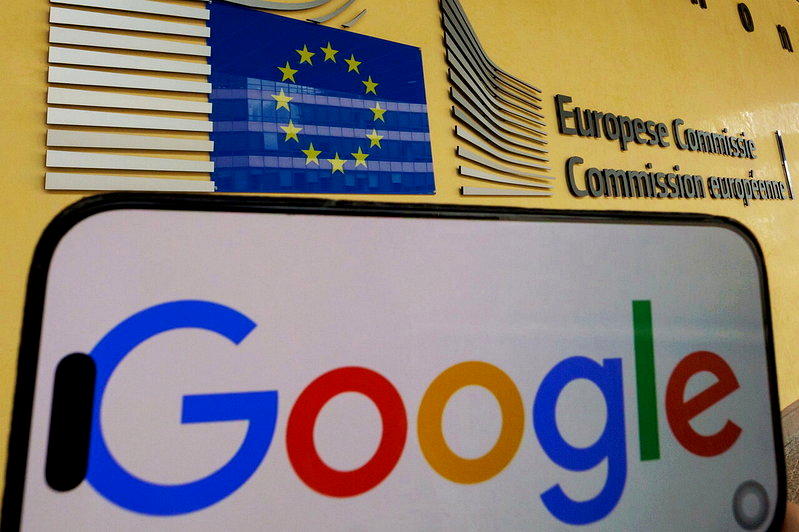 Google 24日遭欧盟执委会裁罚8.9亿欧元。（欧新社）