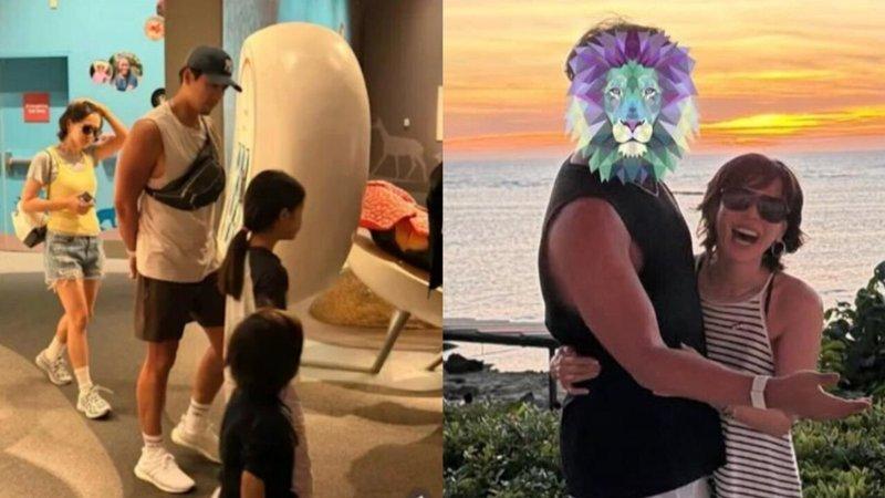 孙艺真、玄彬带着儿子外出被捕获。(图/摘自小红书、IG)