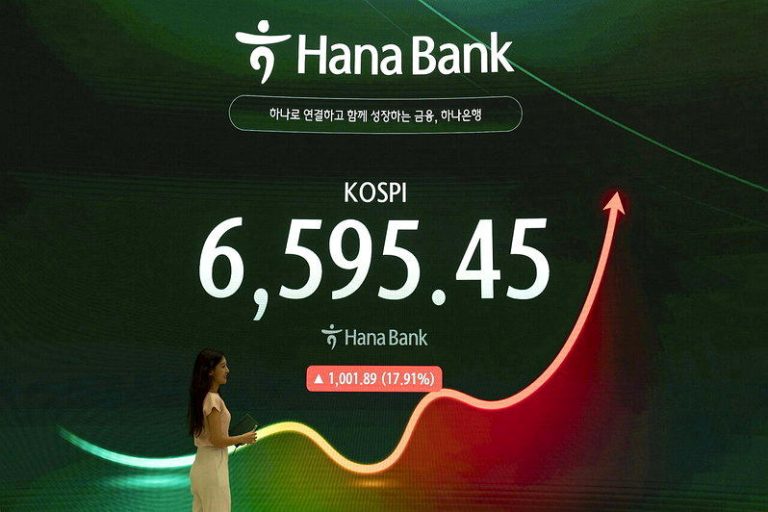 韩股31日大幅反弹。（欧新社）
