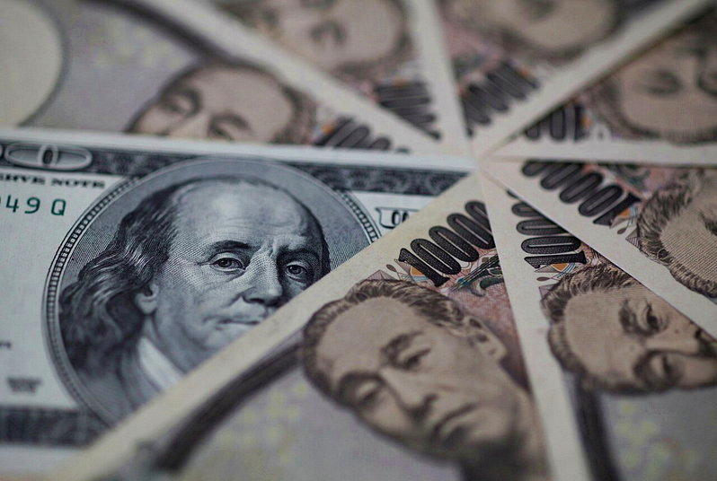 日圆周线仍小幅贬值。美日政府进场干预后,日圆本周走势剧烈震荡。(路透)