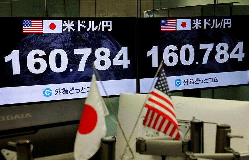 日圆兑美元汇价7月贬破160大关,促使日本与美国联手干预,如今已日圆汇率已重返1...