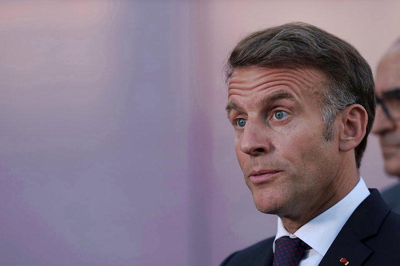 法国现任总统马克宏(Emmanuel Macron)。(欧新社)