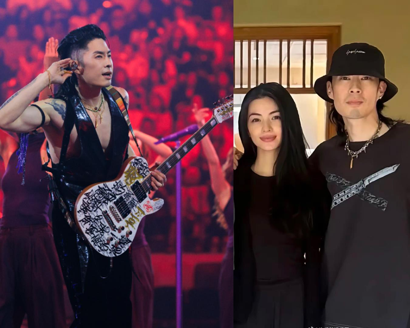 吴建豪随F3开唱,与新婚妻子荒卷绘美合照也曝光。(图/相信音乐提供、微博)