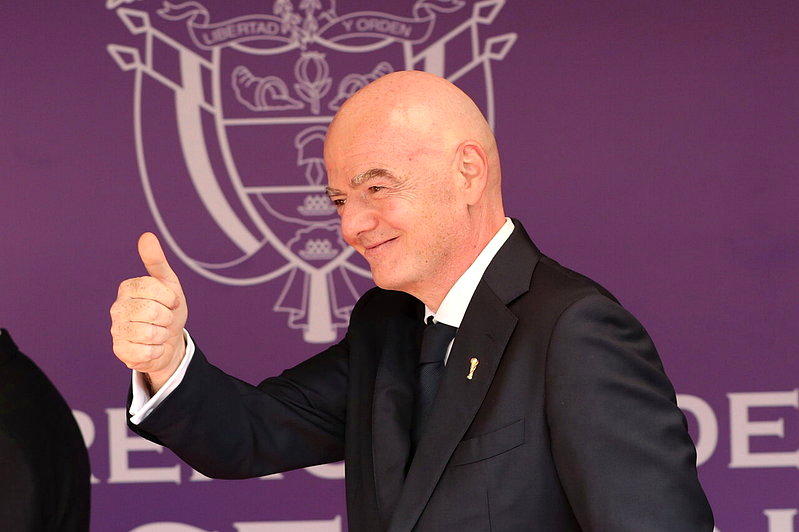 国际足球总会(FIFA)主席英凡提诺。(美联社)