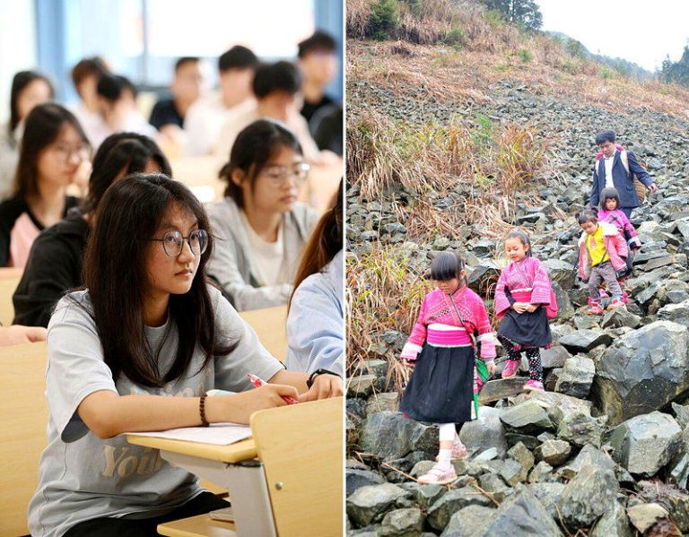 河南「三支一扶」爆考试作弊，考试中心负责人已遭停职调查。左图为曾获「三支一扶」帮...