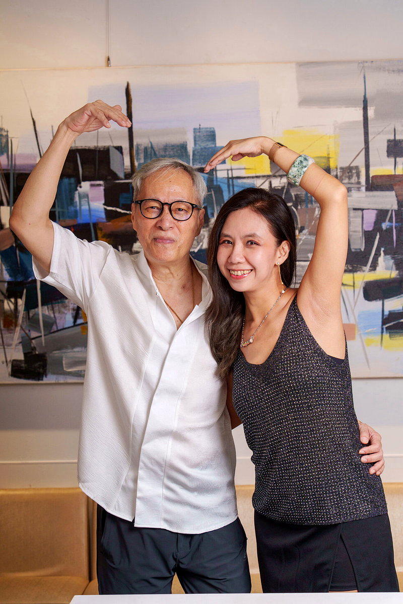 姜厚任(左)7月底带童芯公开亮相,事后引发一连串风暴。记者沈昱嘉/摄影