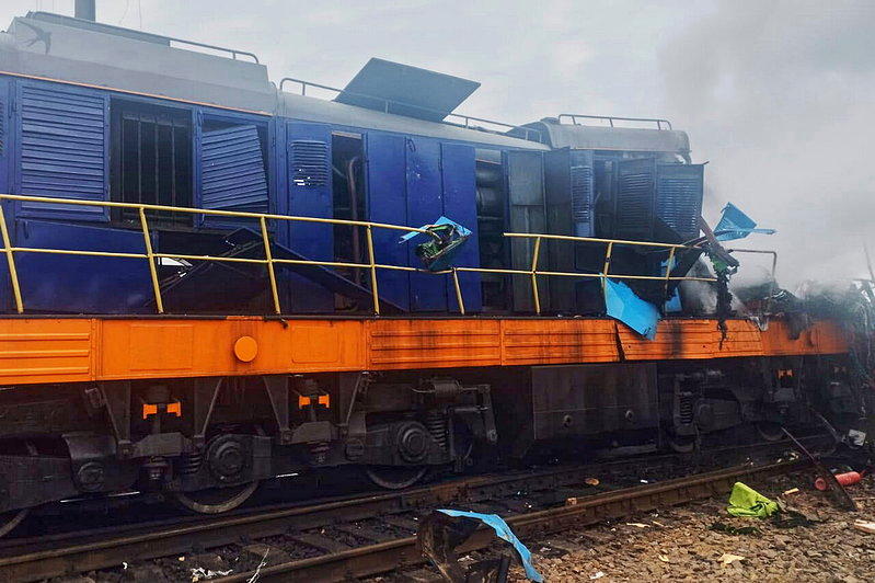 一列从基辅开往华沙的客运列车13日遭俄罗斯无人机袭击，所幸未造成乘客伤亡。（美联...