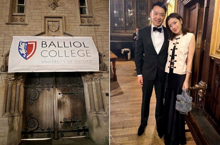 薄瓜瓜与妻子许惠瑜连袂出席牛津大学20周年校友聚会。撷自薄瓜瓜X