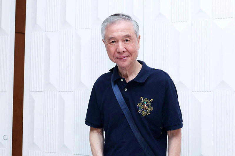 庞祥麟3年前出席资深艺人端午联欢餐会时暴瘦模样。联合报系数据照
