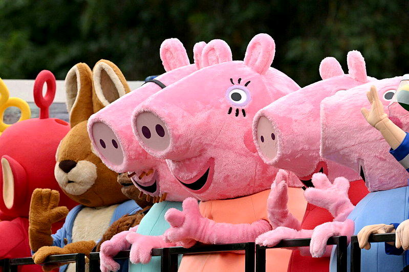 英国「粉红猪小妹」(Peppa Pig,又译佩佩猪)。(路透)