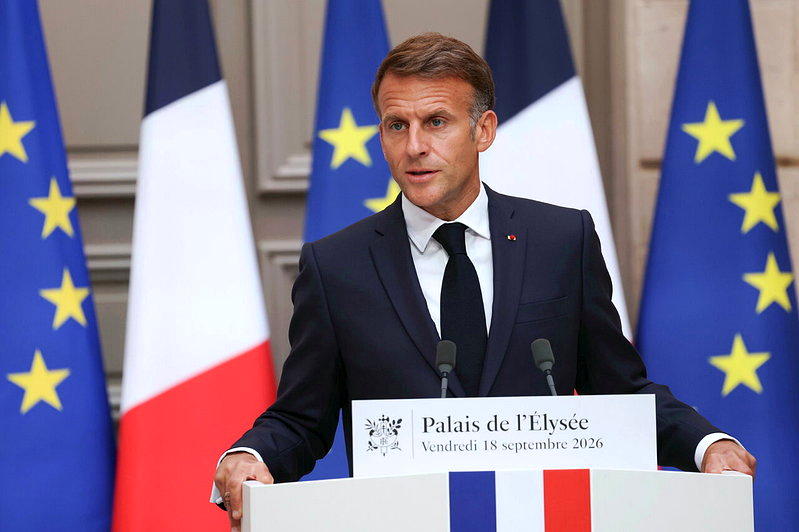 法国总统马克宏(Emmanuel Macron)。(美联社)