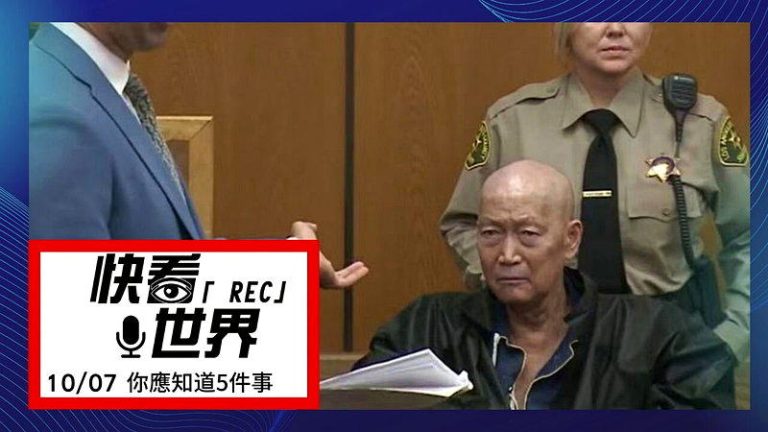 涉嫌虐儿的宣国军，6日被捕坐着轮椅出庭。（洛郡法院提供）