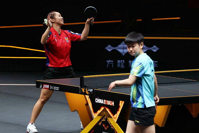 10月7日，在北京举行的2026年WTT中国大满贯赛女单1/16决赛中，泰国选手...