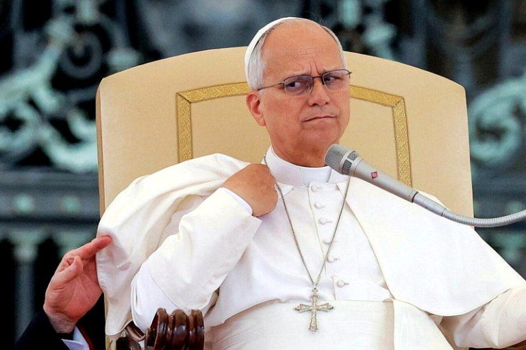 罗马天主教教宗良十四世（Pope Leo XIV）。欧新社