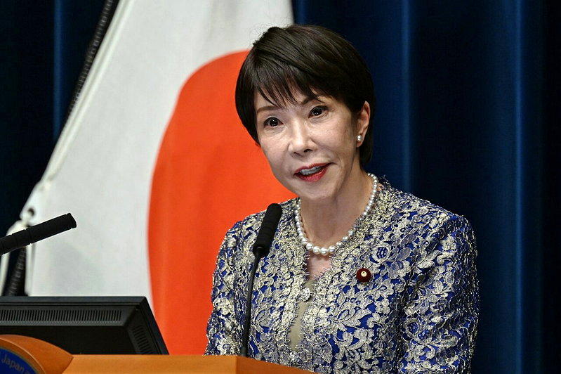 日本首相高市早苗近日谈到对二战态度,表明会继承「村山谈话」等历代内阁立场;图为高...