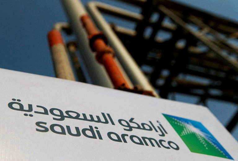 沙特阿拉伯国家石油公司（Aramco）招牌。（路透）