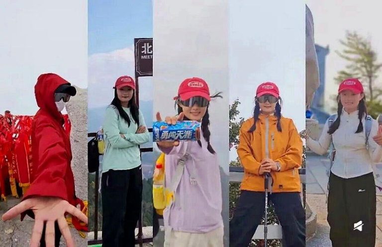 彭女士打卡五岳。(取材自深圳新闻网)