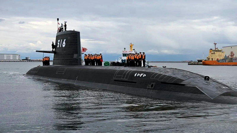 日本拟修订安保3文档,图为日本海上自卫队现役大鲸级「雷鲸」潜舰。(取材自日本海上...
