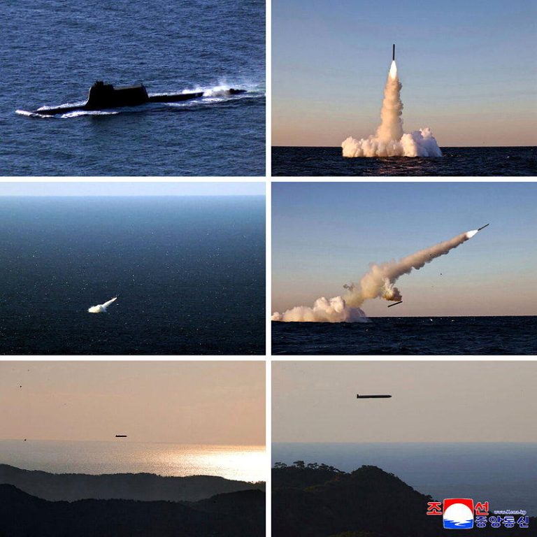北韩称试射两种潜射战略巡弋飞弹，于昨天射向东海（日本海）。(路透)
